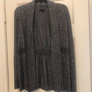 Apt 9 Open Front Cardigan Gray Marl Small